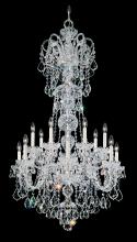 Schonbek 1870 6817-40H - Olde World 14 Light 120V Chandelier in Polished Silver with Heritage Handcut Crystal