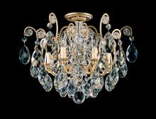 Schonbek 1870 3784-51 - Renaissance 6 Light 120V Semi-Flush Mount in Black with Clear Heritage Handcut Crystal