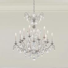 Schonbek 1870 RN3872N-48H - Renaissance Nouveau 12 Light 120V Chandelier in Antique Silver with Heritage Handcut Crystal