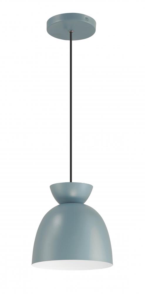 Ventura Dome 1 Light Mini Pendant in Dusty Blue