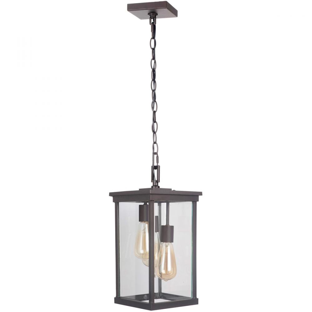 Riviera III 3 Light Large Outdoor Pendant in Oiled Bronze Outdoor