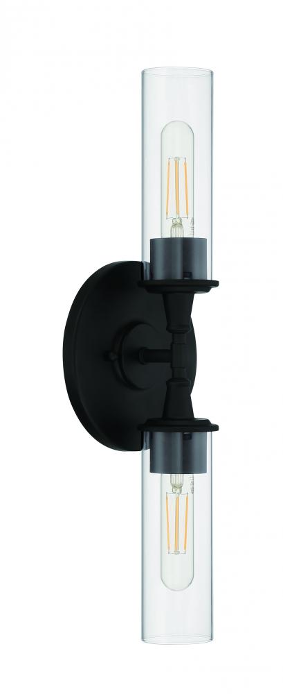 Modina 2 Light Linear Wall Sconce in Espresso