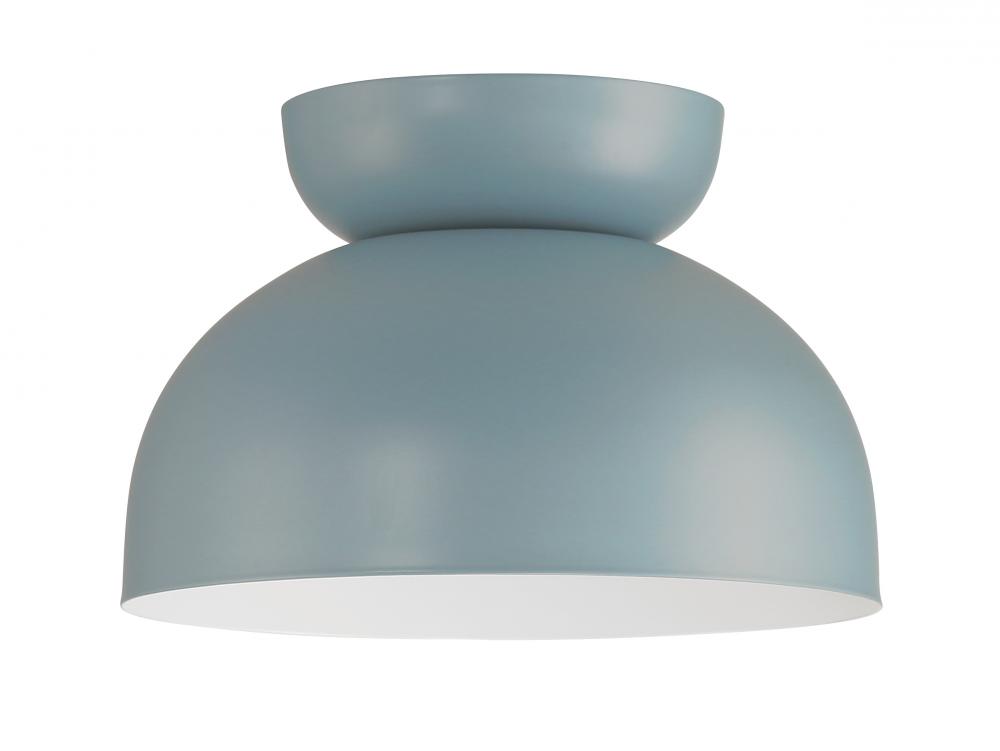 Ventura Dome 1 Light Flushmount in Dusty Blue