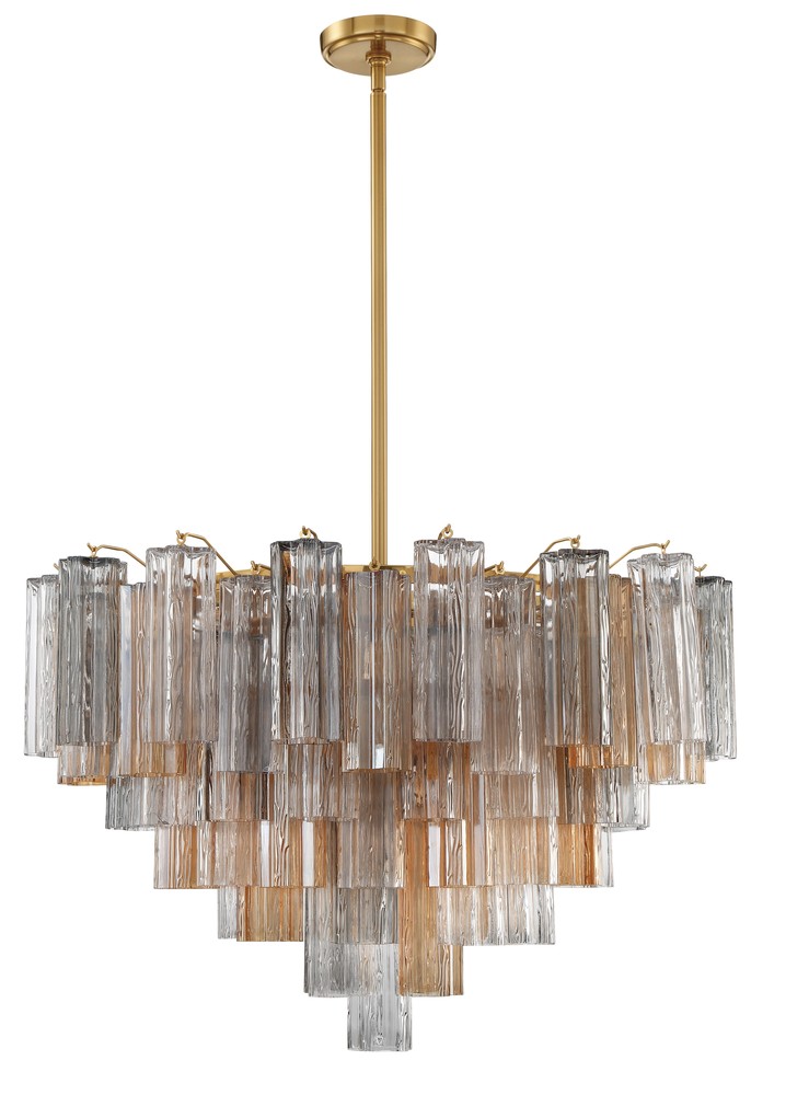 Addis 16 Light Aged Brass Chandelier