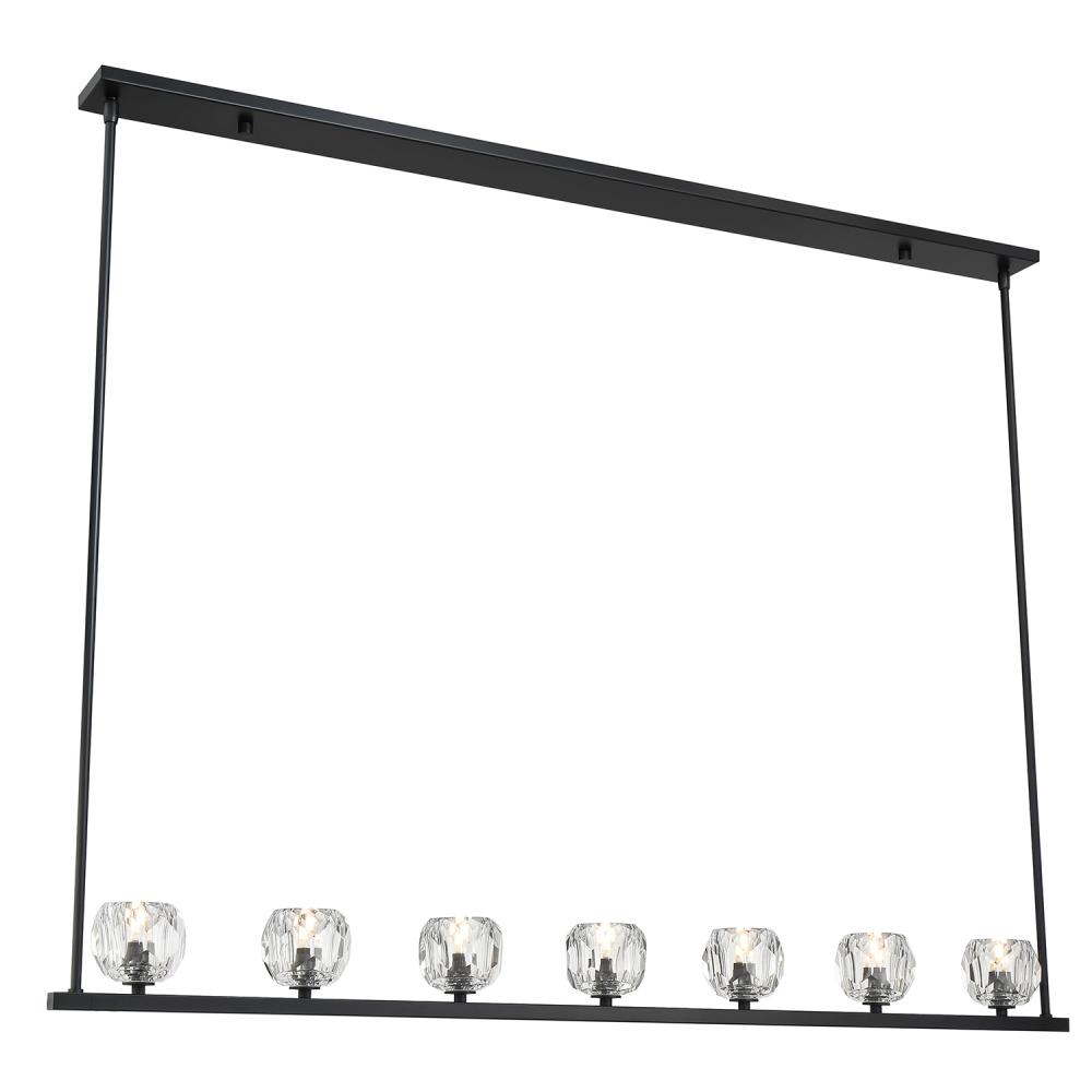 Aragon 7 Light Matte Black Chandelier