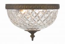 Crystorama 117-10-EB - Crystorama 2 Light English Bronze Crystal Flush Mount