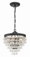 Crystorama 130-MK - Calypso 3 Light Matte Black Mini Chandelier