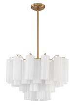 Crystorama ADD-308-AG-WH - Addis 9 Light Aged Brass Chandelier