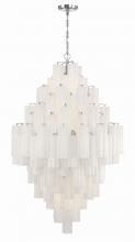 Crystorama ADD-319-CH-WH - Addis 20 Light Polished Chrome Chandelier