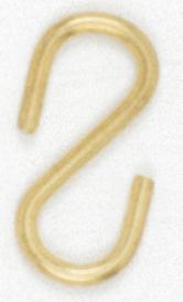 Brass Plated S-Hook; 1-1/4"