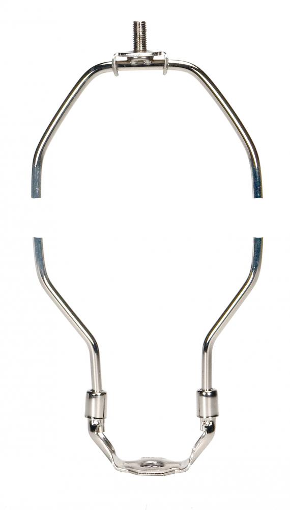 Heavy Duty Harp; Polished Nickel Finish; 10-1/2" Height; 1/8 IP Saddle; 1/4-27 Thread; 125