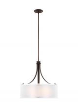 Generation Lighting 6537303-710 - Elmwood Park traditional 3-light indoor dimmable ceiling pendant hanging chandelier pendant light in