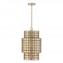 Capital 354111HB - 1-Light Medallion Cylindrical Pendant in Champagne Brass