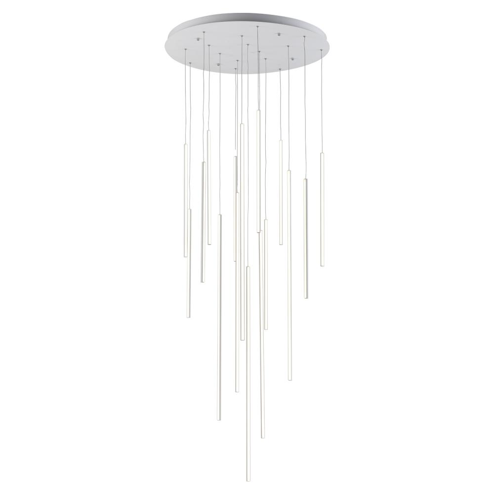 Chute 16 Head White LED Multi Pendant