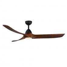 Kuzco Lighting Inc CF97860-MB/DW - Baylor 60-in Matte Black/Dark Walnut LED Ceiling Fan