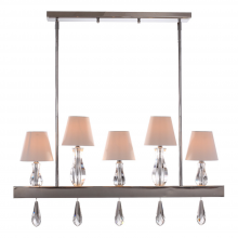 ZEEV Lighting CD10065-5-CH - 6-Light 36" Linear Candle Chandelier