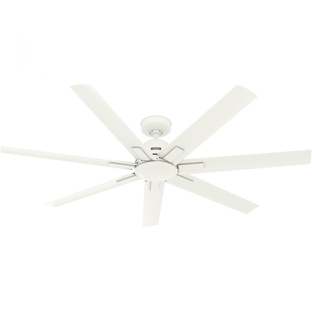 Hunter 60 inch Downtown ENERGY STAR® Matte White Damp Rated Ceiling Fan and Wall Control