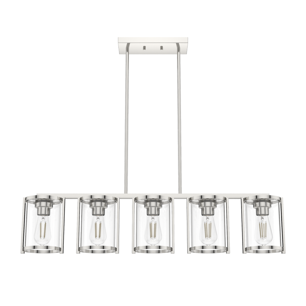 Astwood 5 Light Linear Chandelier Polished Nickel