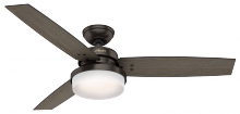 Hunter 59210 - Hunter 52 inch Sentinel Premier Bronze Ceiling Fan with LED Light Kit and Handheld Remote