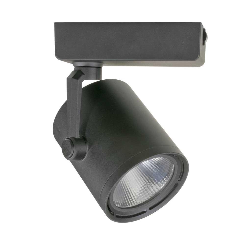 JESCO 1-Light COB LED H Track Head Fixture 60 Degree Beam Angle 3000K in Black