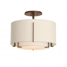 Hubbardton Forge 126501-SKT-05-SF1099-SA1590 - Exos Small Double Shade Semi-Flush