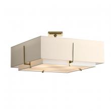 Hubbardton Forge 126513-SKT-85-SF2012-SA2401 - Exos Square Large Double Shade Semi-Flush