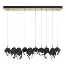 Hubbardton Forge 131145-SKT-LONG-86-BP0756 - Chrysalis 10-Light Mixed Crystal Pendant