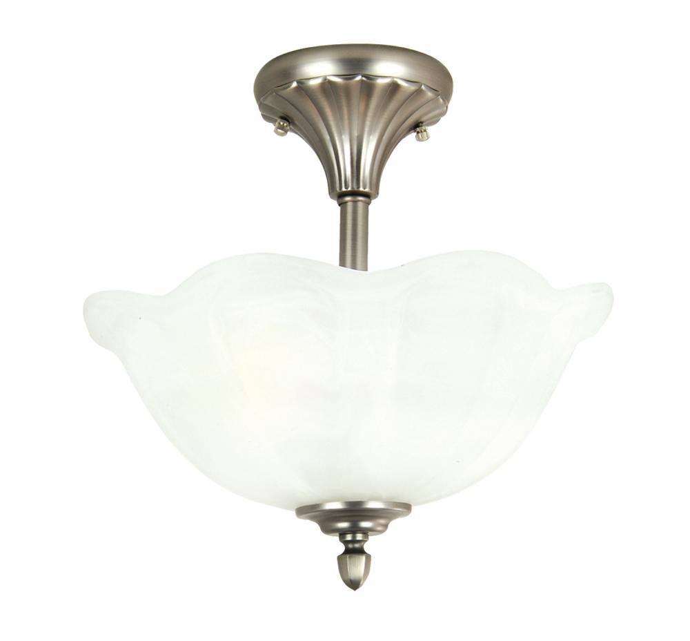 Nickel Bowl Semi-Flush Mount