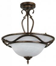 Yosemite Lighting 4051-3DB - Bowl Semi-Flush Mount