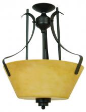 Yosemite Lighting 92751-3VB - Bronze Bowl Semi-Flush Mount