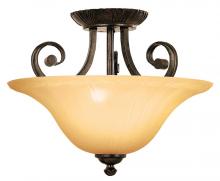 Yosemite Lighting 94821-3VB - Bronze Bowl Semi-Flush Mount