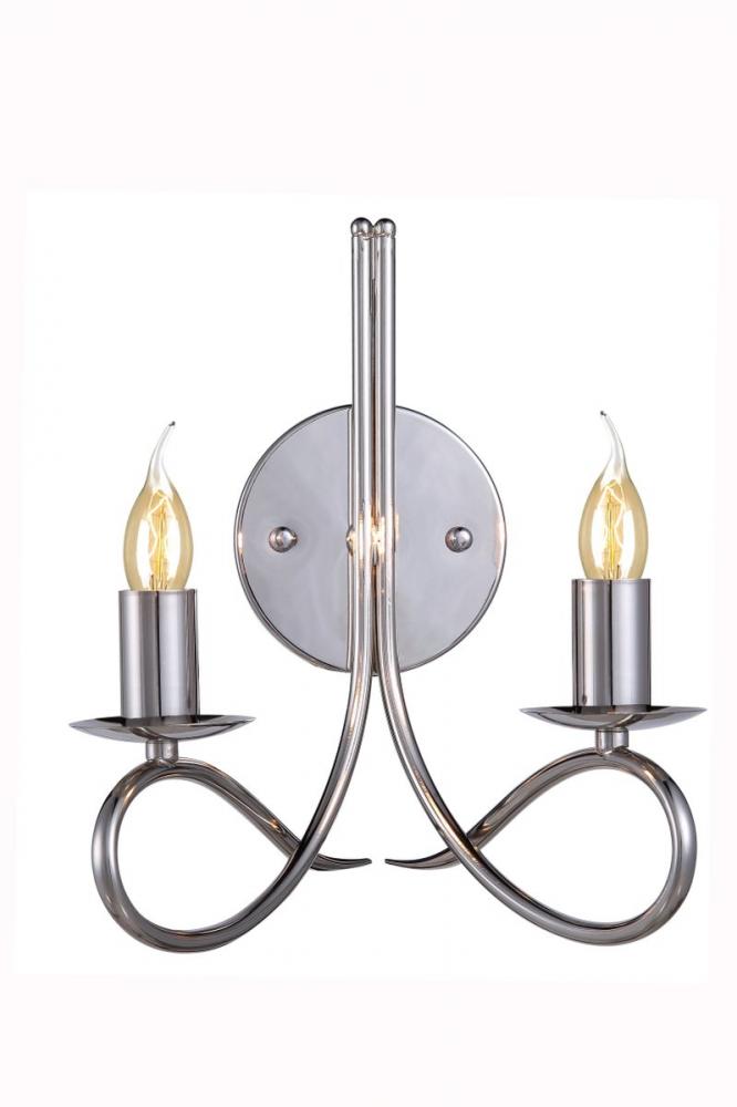 Lyndon 2 light polished Nickel Wall Sconce