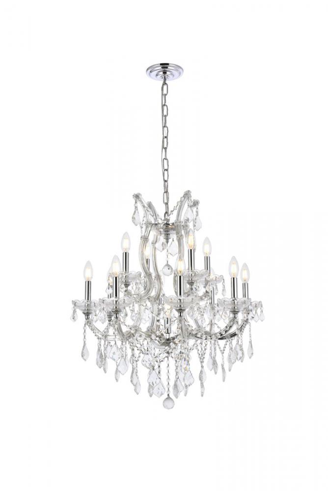 Maria Theresa 13 Light Chrome Chandelier Clear Royal Cut Crystal