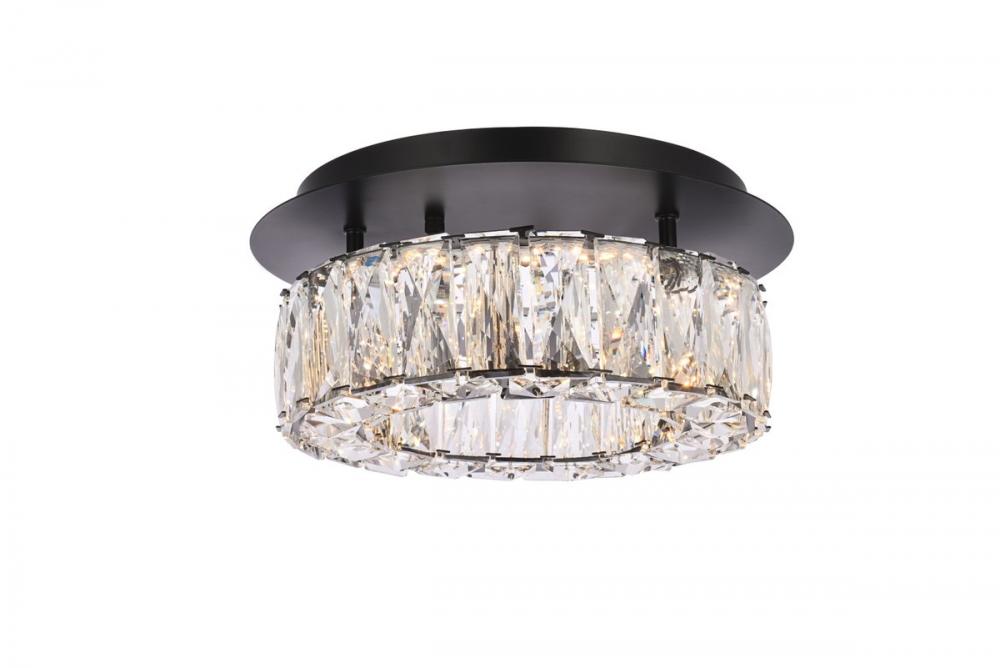 Monroe 12 Inch LED Single Flush Mount in Black