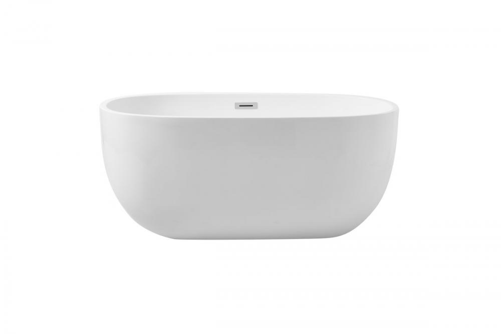 54 inch soaking roll top bathtub in glossy white