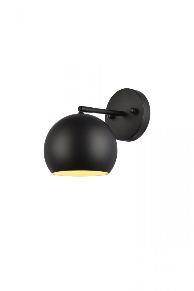 Othello 1 light black wall sconce