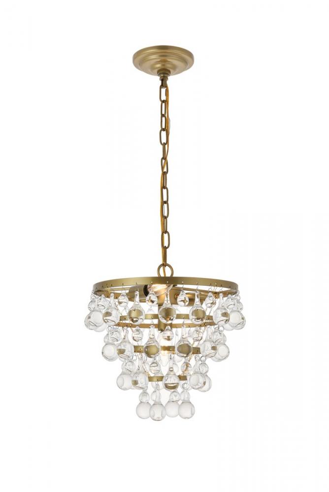 Kora 3 light Brass Pendant