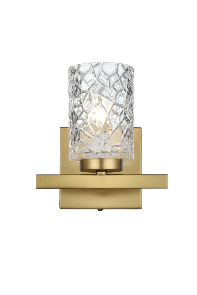 Cassie 7 inch Wall Sconce in Satin Gold