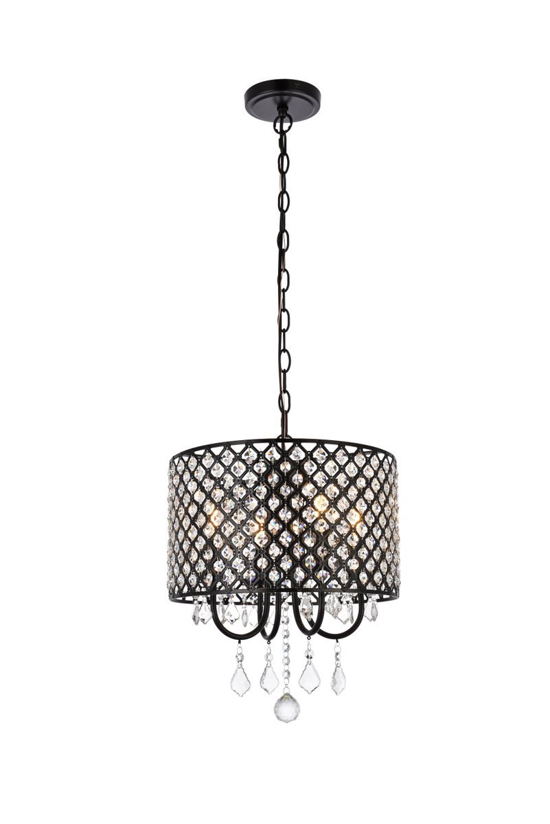 Elise 14 inch pendant in black