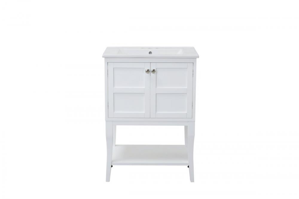 2 Doors Cabinet 24 In.x18 In.x34 In. in White