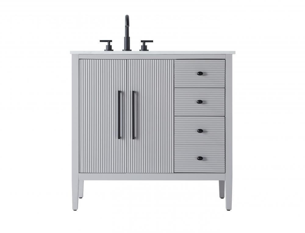 36 inch Single Bathroom Vanity in Grey