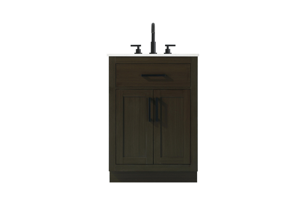Alden 24 inch Single Bathroom Vanity in Mocha Brown
