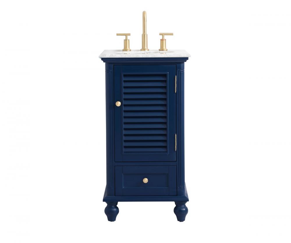 19 inch Single bathroom vanity in blue