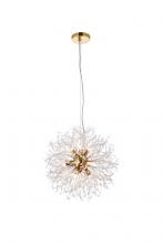 Elegant 3507D18G - Solace 9 Lights Gold Pendant