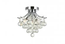 Elegant V8000F12C/RC - Toureg 3 Light Chrome Flush Mount Clear Royal Cut Crystal