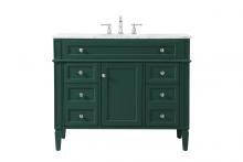 Elegant VF12542GN - 42 Inch Single Bathroom Vanity in Green