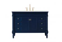 Elegant VF13048BL - 48 Inch Single Bathroom Vanity in Blue