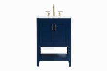 Elegant VF16024BL - 24 Inch Single Bathroom Vanity in Blue