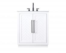 Elegant VF29030WH - 30 inch Single Bathroom Vanity in White