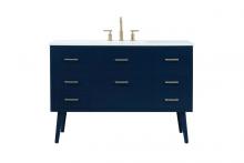 Elegant VF41048MBL - 48 inch bathroom vanity in Blue